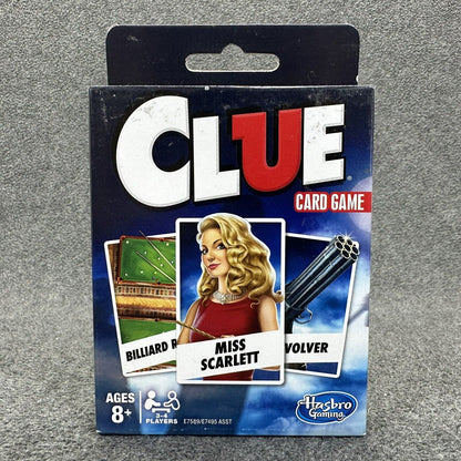 Hasbro Gaming CLUE Card Game Ages 8+ Up to 4 Players - Brand New