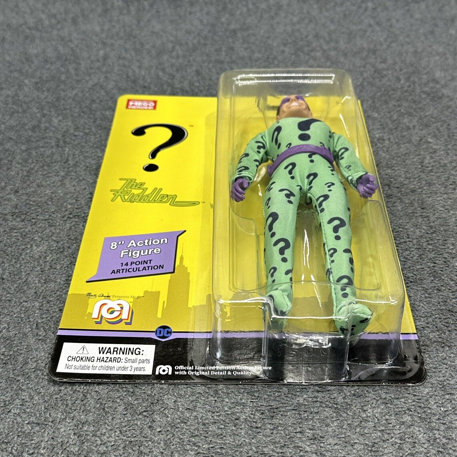 MEGO Heroes DC Batman The Riddler 8" Action Figure 14 Point Articulation! #62810