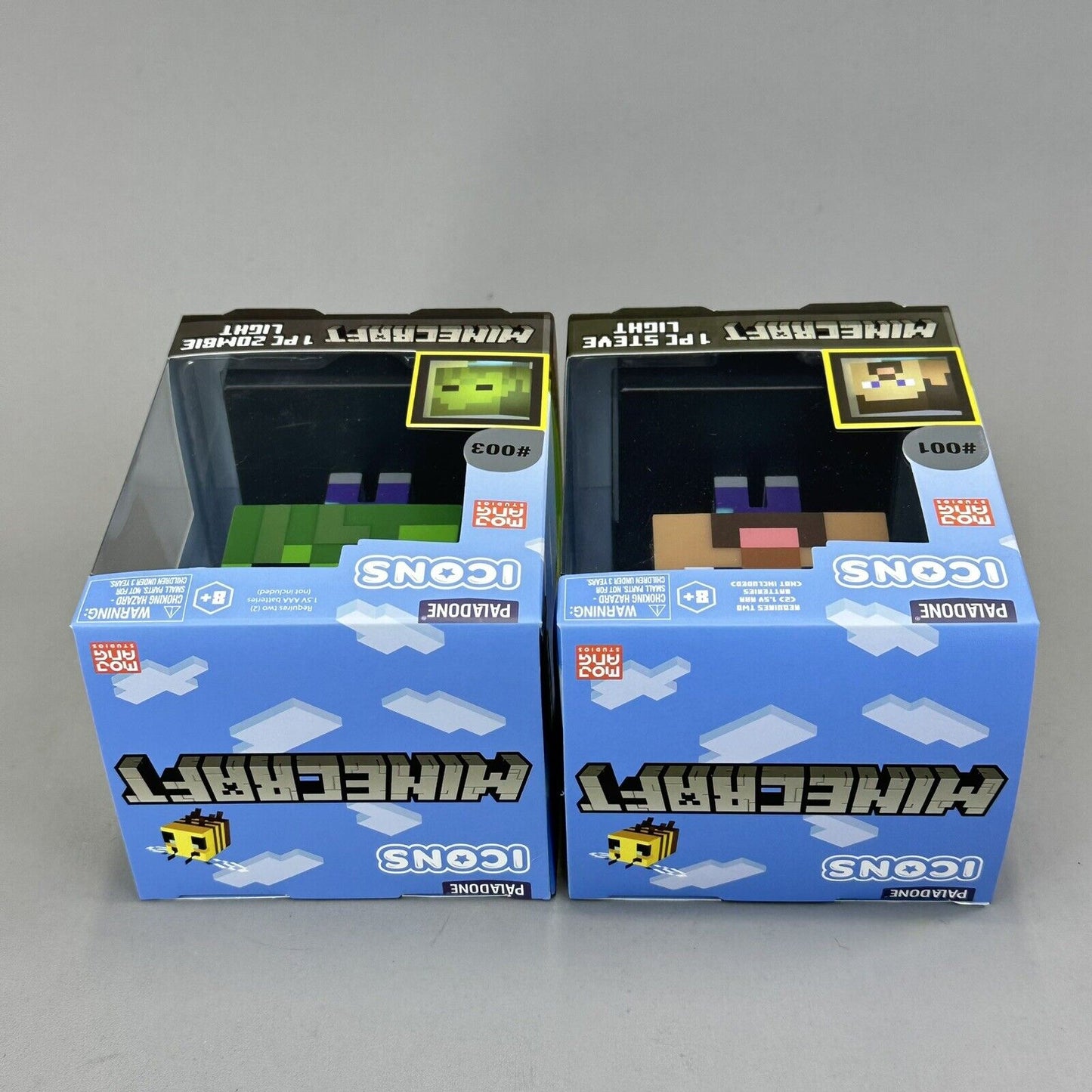 Minecraft Steve & Zombie Night Light Lamps 3D Character 4.5" Icons Paladone New