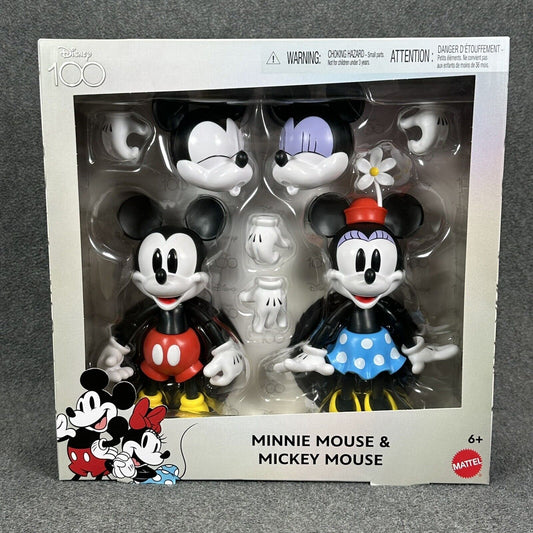 Disney 100th Celebration Mickey Mouse & Minnie Mouse Collectible Figures 2-Pack