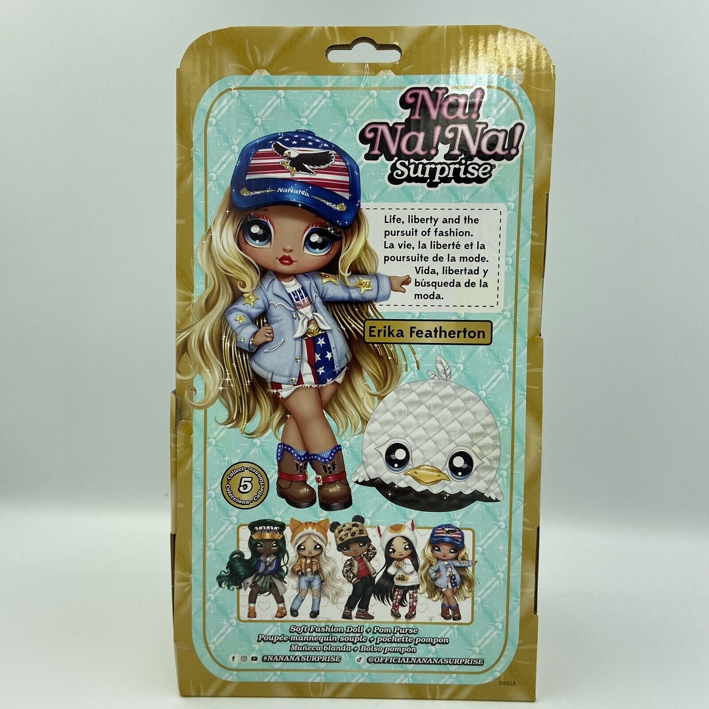 Na! Na! Na! Surprise Glam Series 2 Erika Featherton 7.5" Fashion Doll and Purse