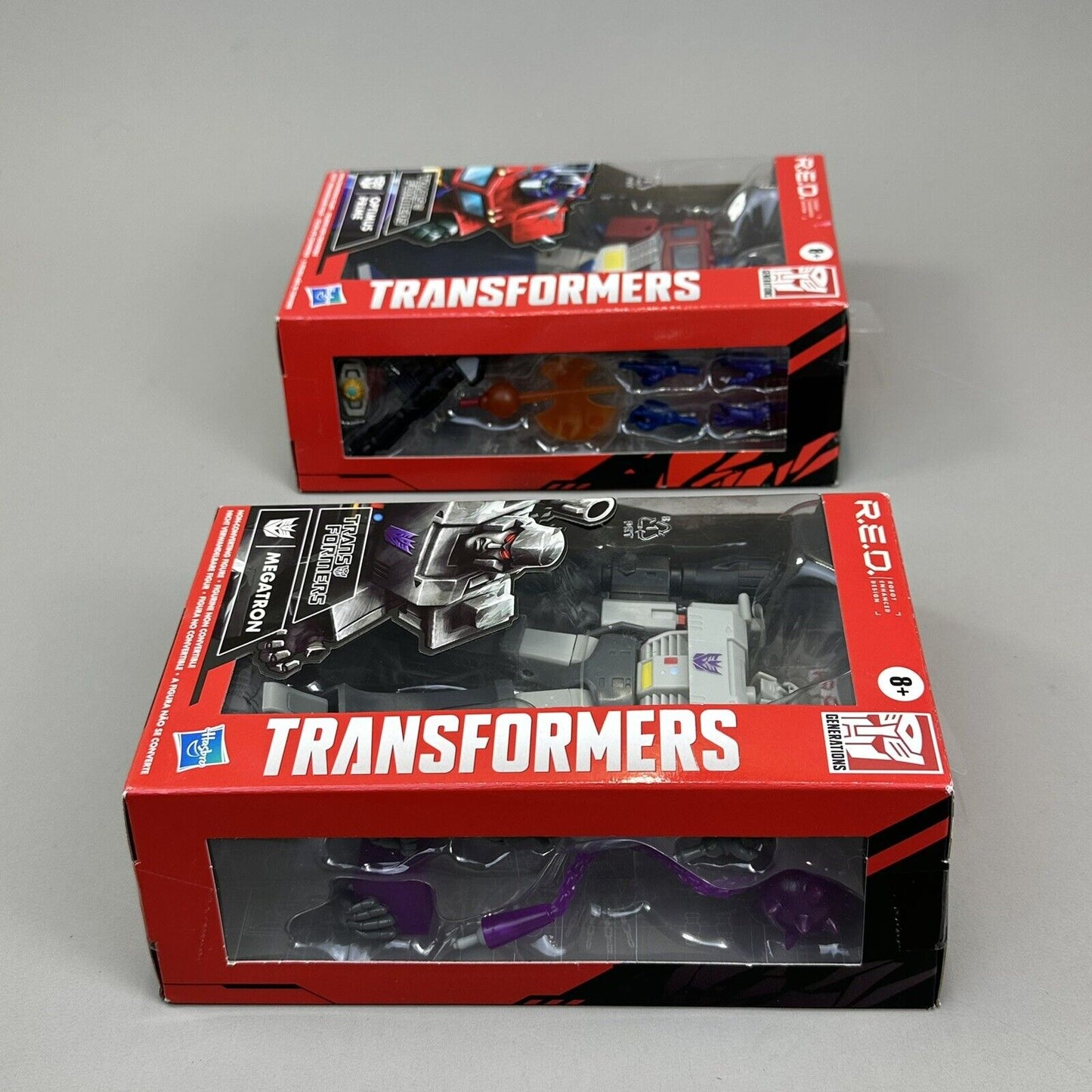 Transformers R.E.D. Megatron & Optimus Prime 6" Action Figures Bundle Hasbro New