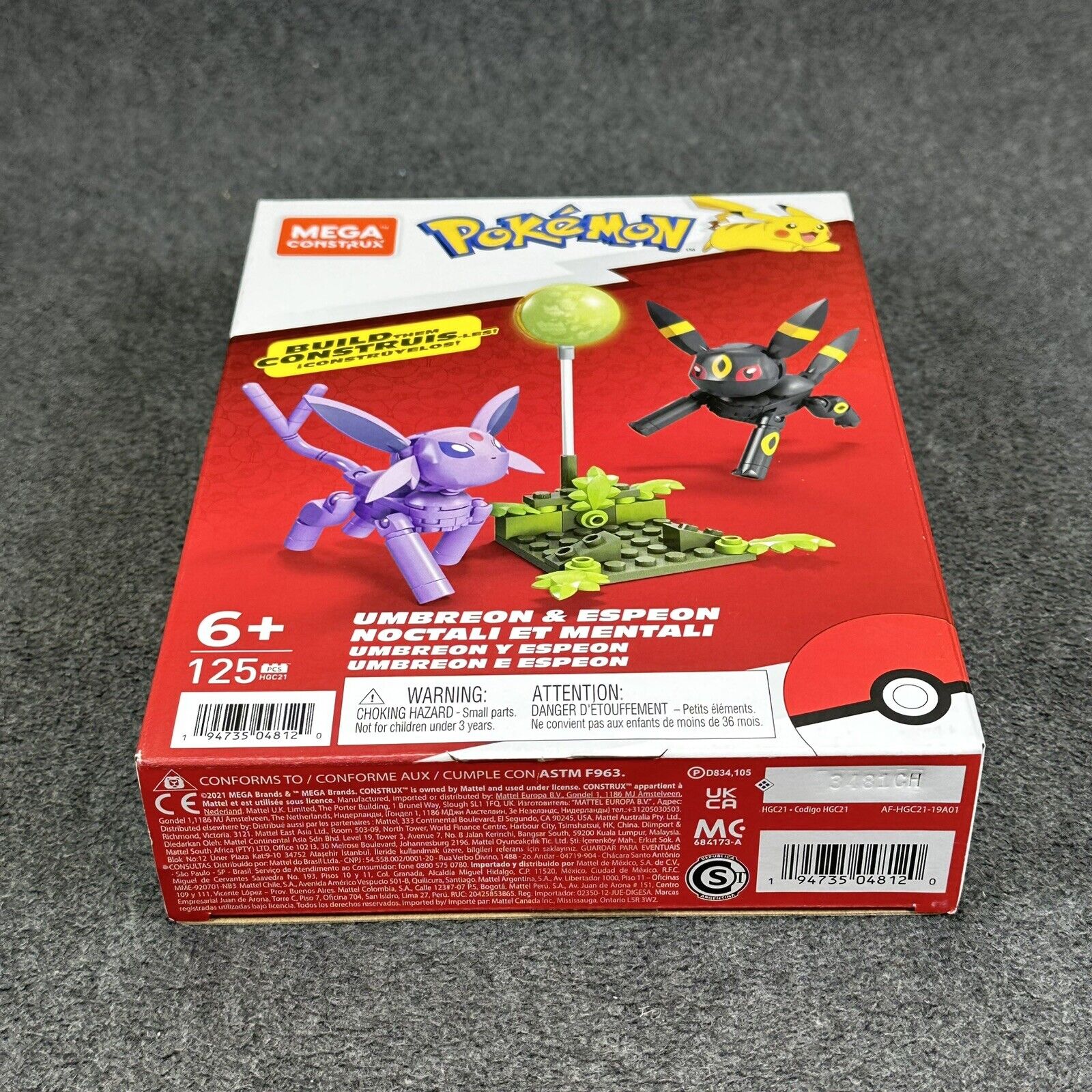 Mega Construx Pokemon Umbreon & Espeon Building Set 125 Pieces - Brand New