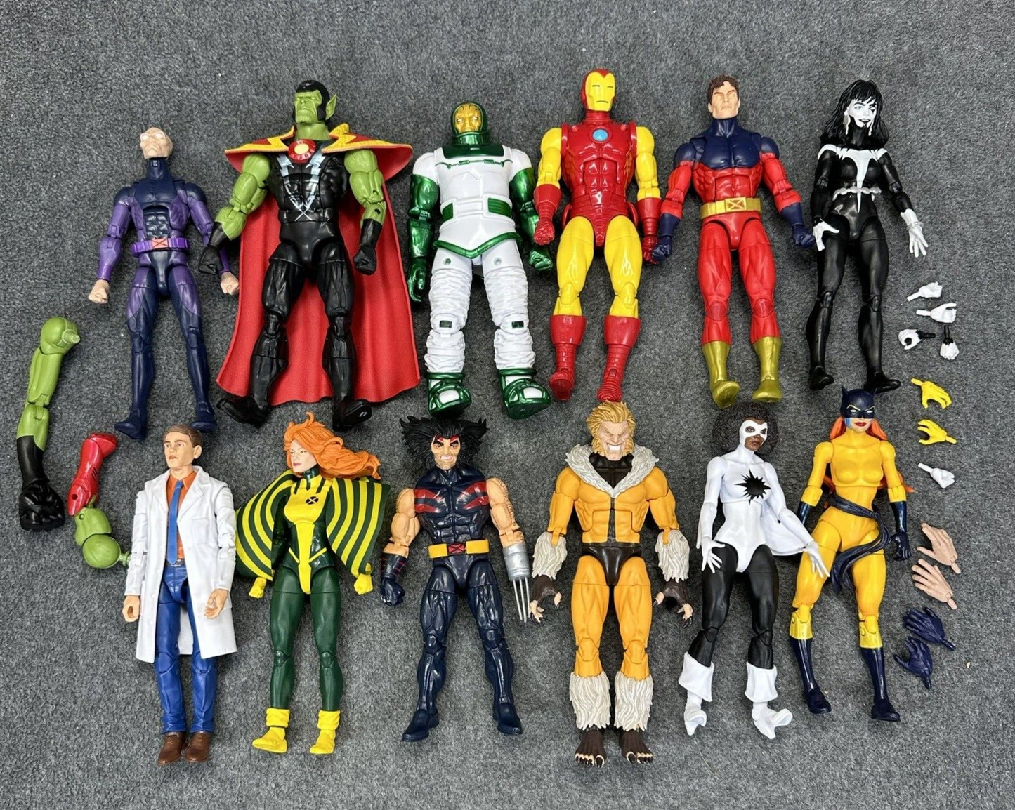 Marvel Legends Lot of 12 Assorted 6" Action Figures Iron Man Hellcat & More