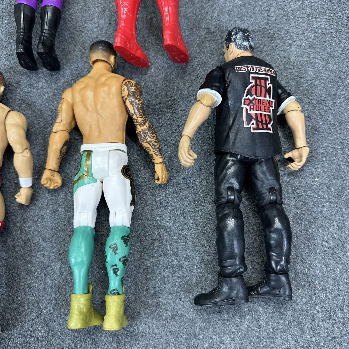 WWE Mattel Basic Lot of 5 Wrestling Action Figures Rey M. Finn Valor Shane