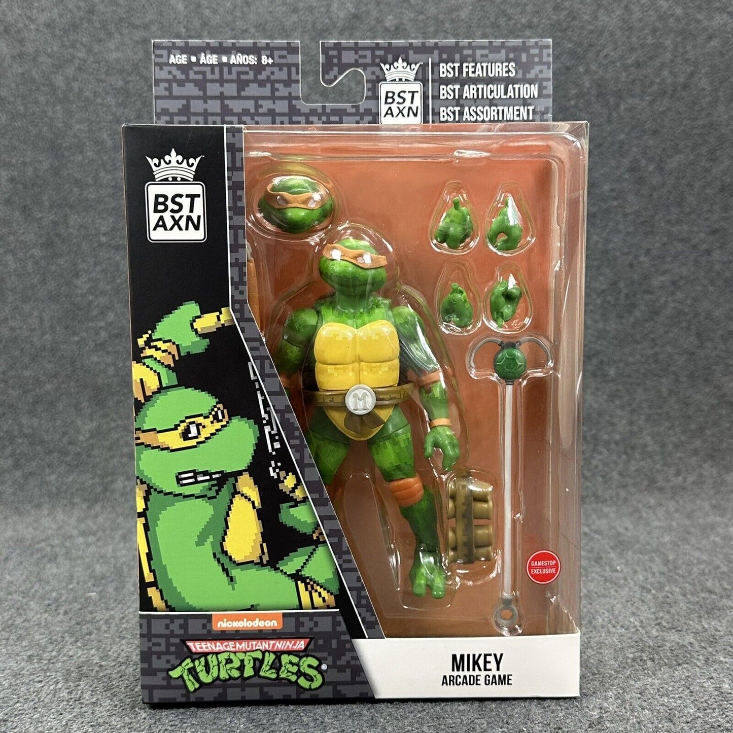 BST AXN TMNT Mikey Leo Donnie & Ralph Arcade Game 5" Exclusive Action Figures