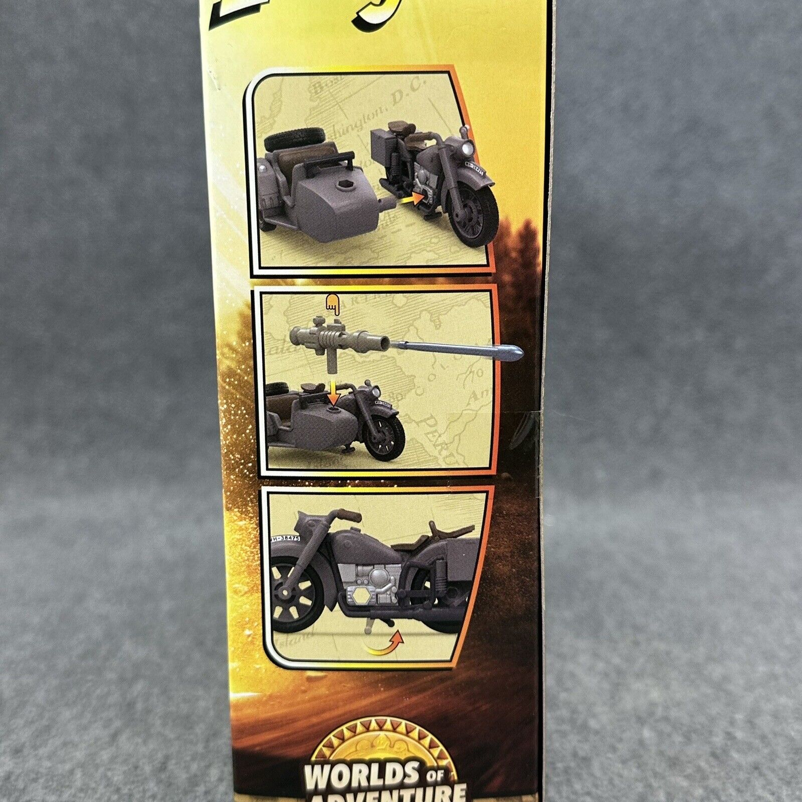 Hasbro Indiana Jones Worlds of Adventure Action Figure w/ Motorcycle & Sidecar