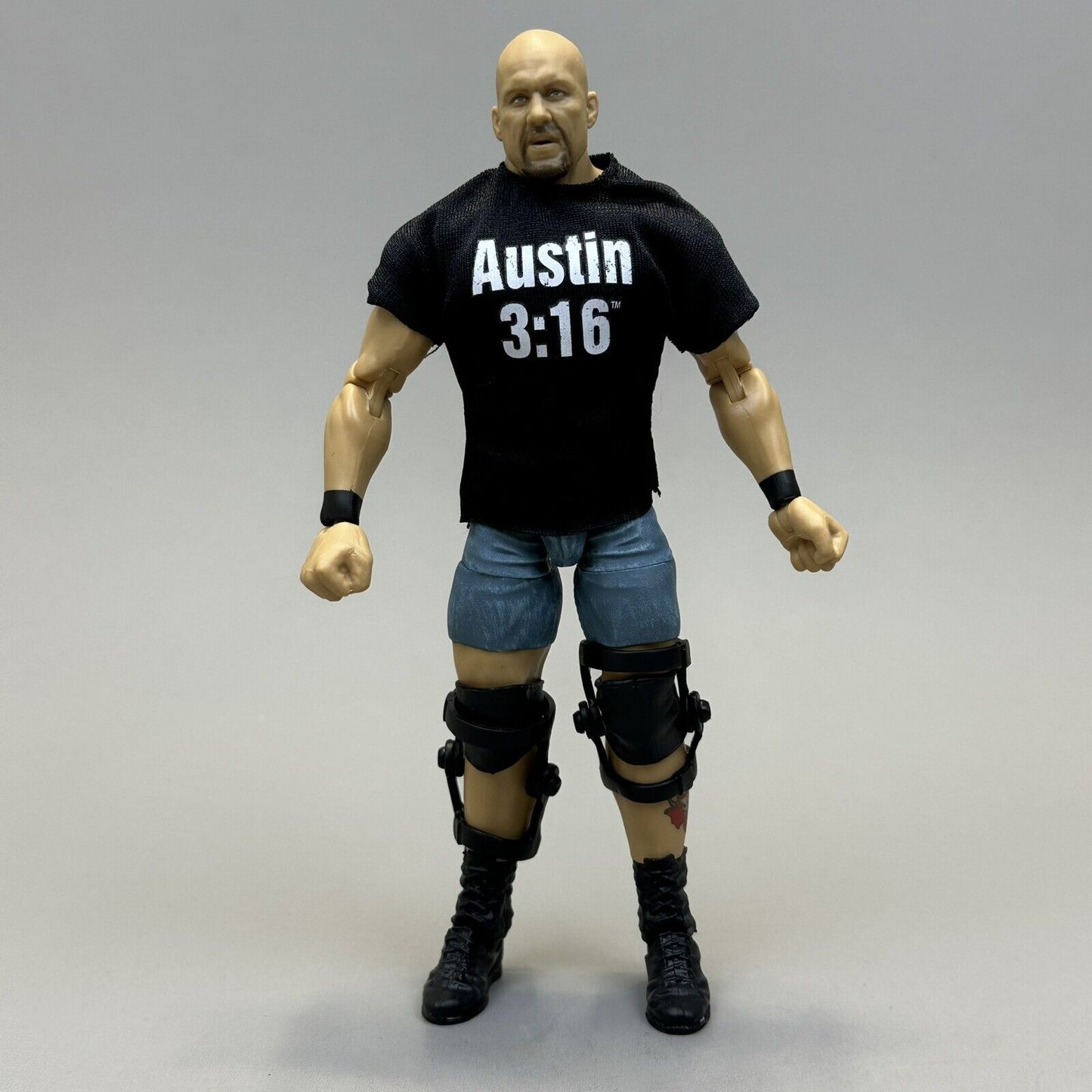 WWE Elite 60th Anniversary Stone Cold 7" Wrestling Action Figure Complete Mattel