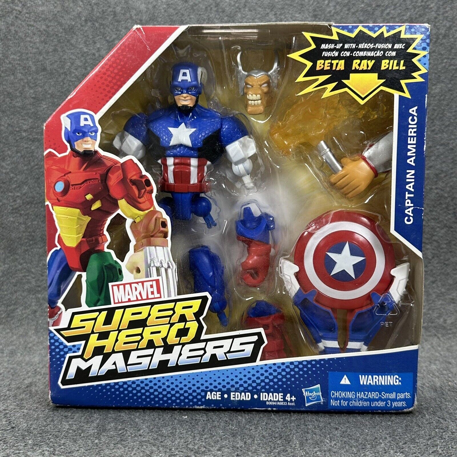 Marvel Super Hero MASHERS Deluxe CAPTAIN AMERICA Mash-Up w/ Beta Ray Bill Sealed