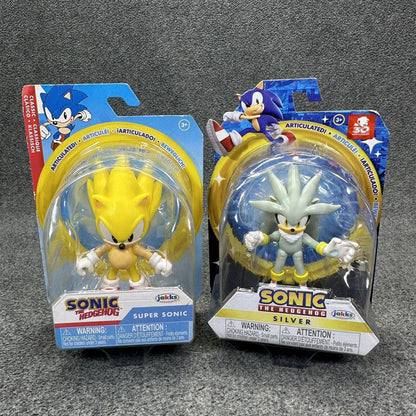 Sonic The Hedgehog Silver Dr. Eggman Super Sonic Amy RhinoB 2.5" Action Figures