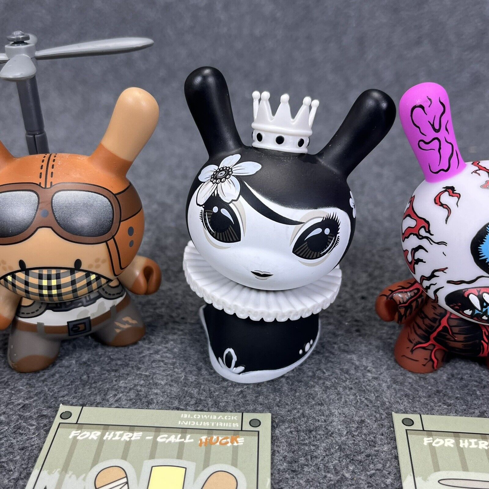 Lot of 5 Kidrobot Dunny 3" Vinyl Mini Figure L'Amour Supreme, Black Mayari Loose