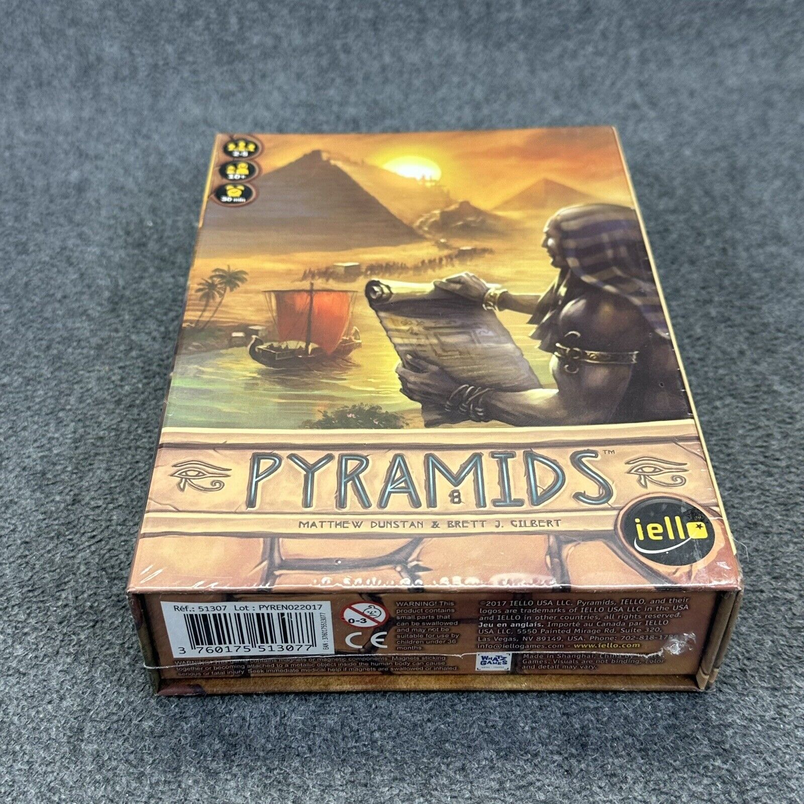 Pyramids Card Game By Iello Ancient Egypt Ages 10+ (2-5 Players) - New & Sealed