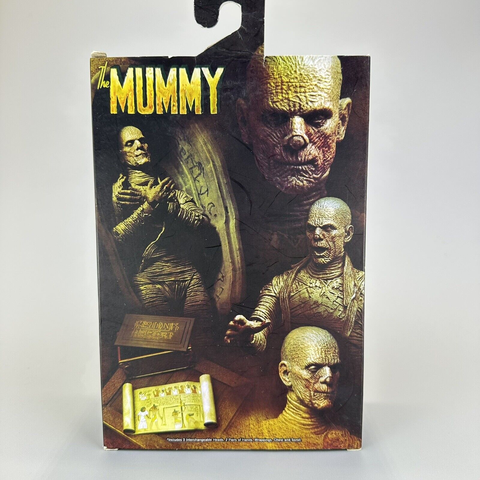 NECA Universal Monsters The Mummy 7" Action Figure w/ Casket Bundle Diorama Set