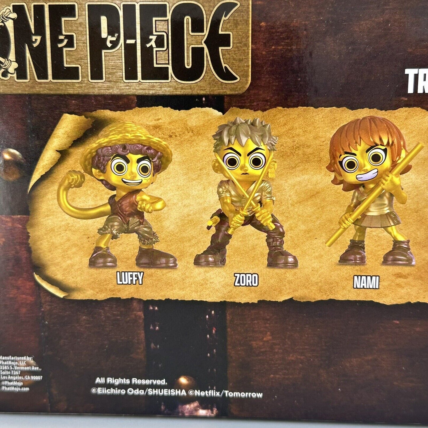 PhatMojo One Piece Treasure Chest Series 1 Gold Mini 2" Figures 5-Pk Netflix New