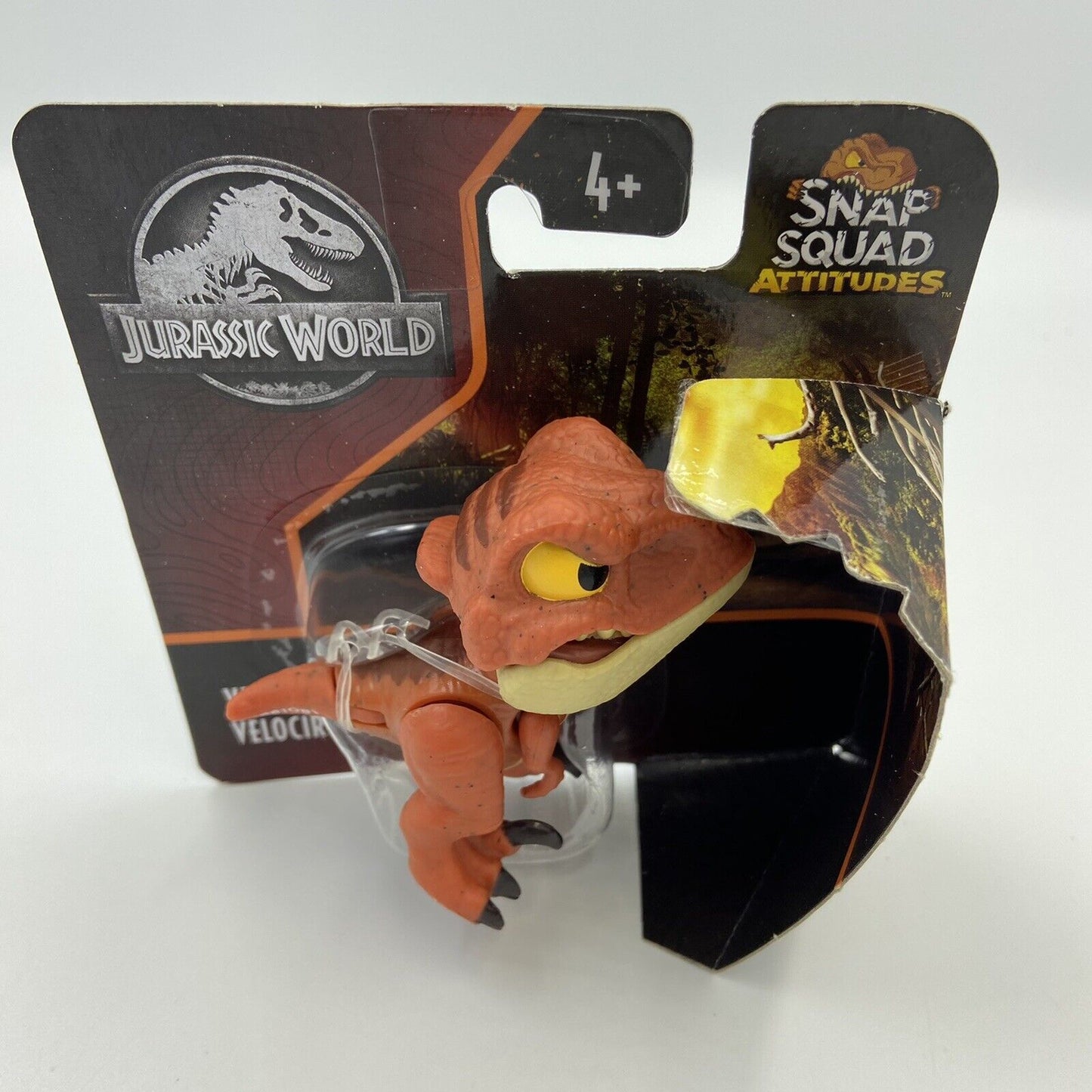 Jurassic World Snap! Squad Attitudes 3" Mini Figure Velociraptor Mattel - New