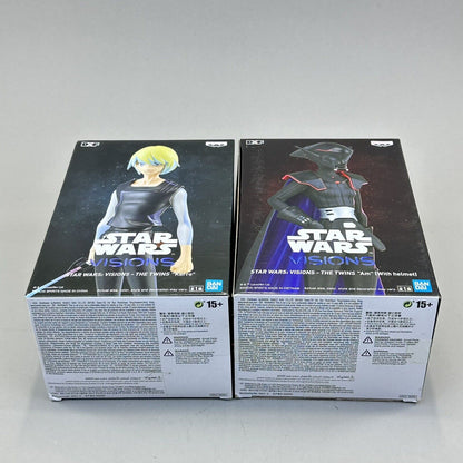 Star Wars Visions The Twins Am with Helmet & Karre Bandai Banpresto Figures Lot