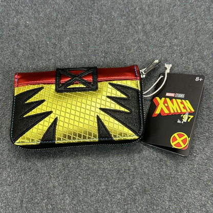 Marvel X-Men 97 Wolverine Metallic Cosplay 4" Faux Leather Zip-Around Wallet New