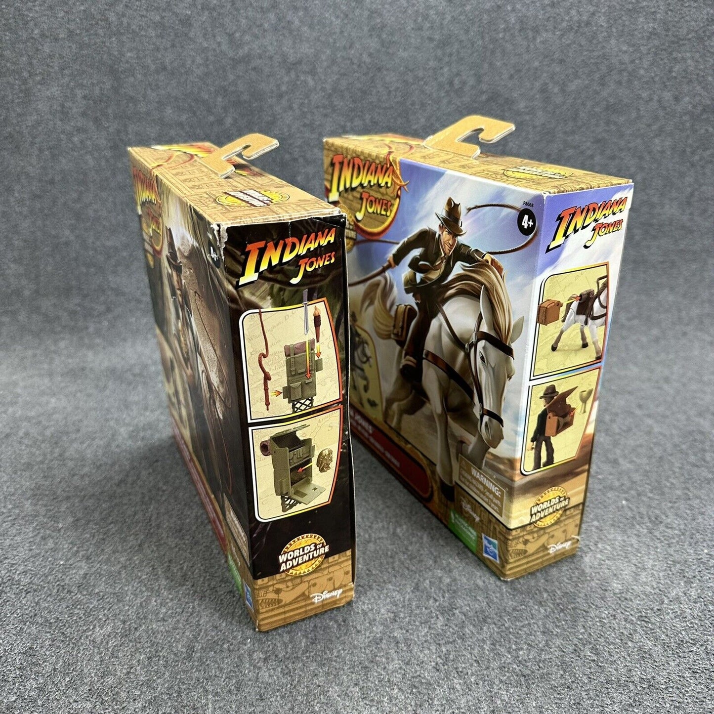 Indiana Jones Worlds Of Adventure Backpack & Horse 2.5" Action Figure Set Bundle