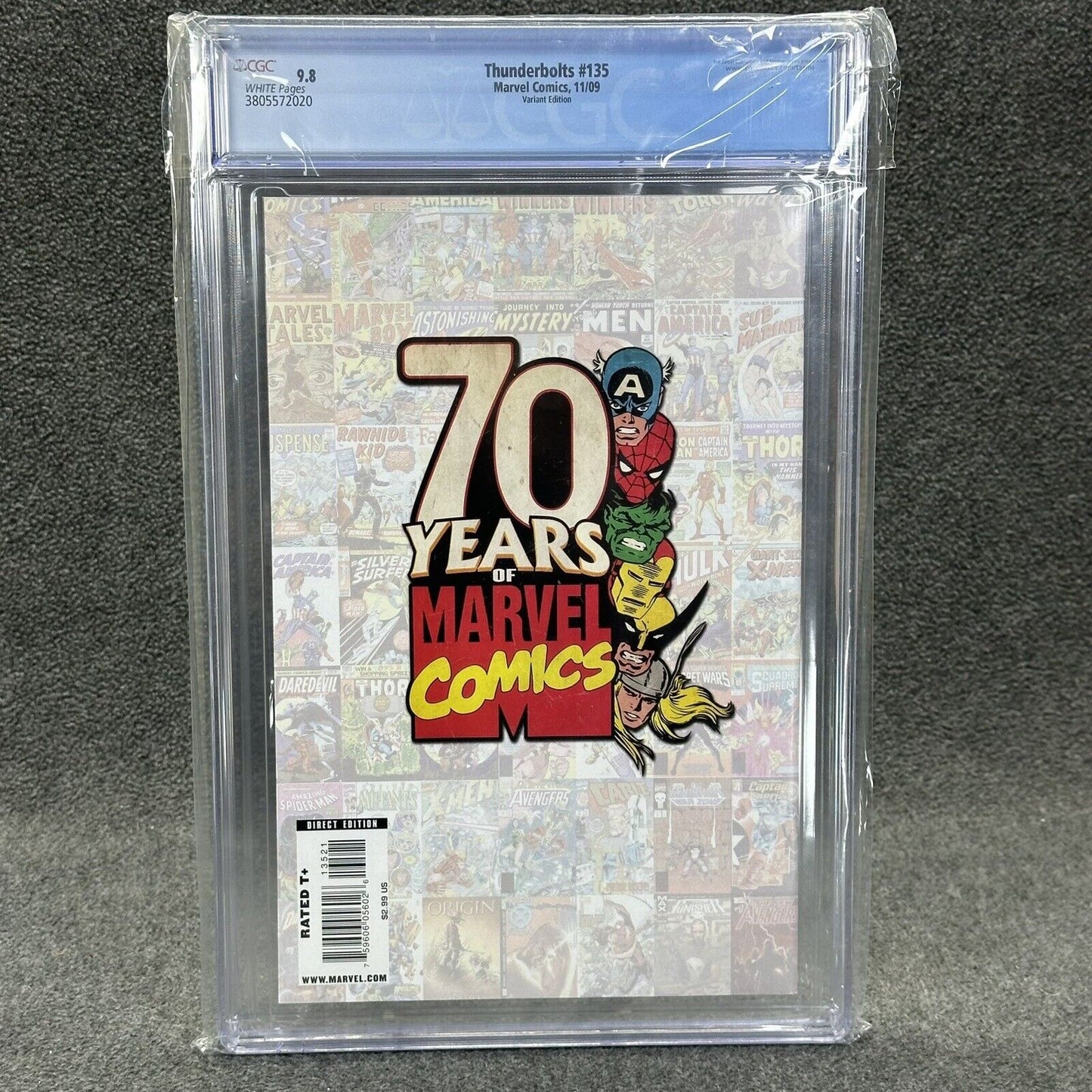 Thunderbolts 135 CGC 9.8 Black Widow Anniversary Frame Cover Variant Bullseye