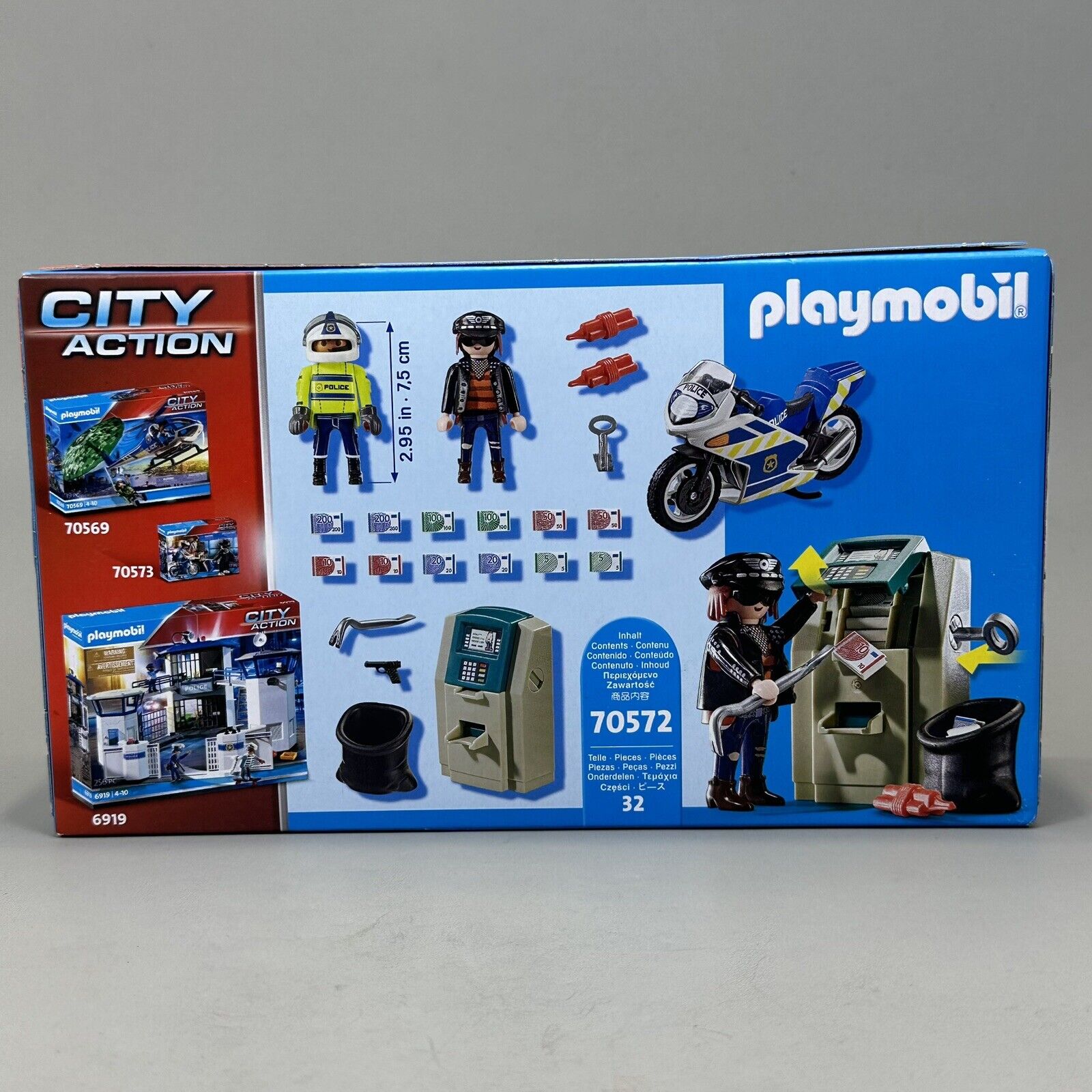 Playmobil City Action Bank Robber Chase Building 32 Pcs Set 70572 - Brand New