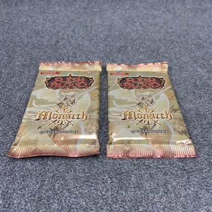 2x Flesh and Blood TCG Monarch 15-Card Booster Pack Unlimited Edition New Sealed