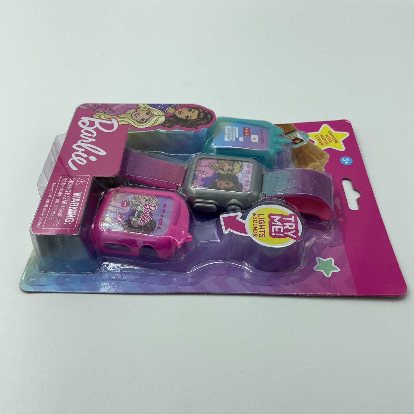 Barbie Smart Toy Watch With Light & Sound - Interchangeable Covers - Brand New