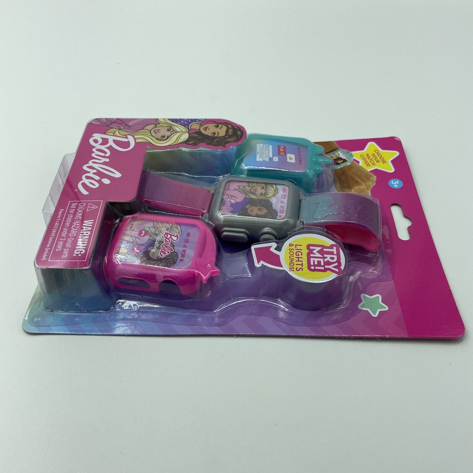 Barbie Smart Toy Watch With Light & Sound - Interchangeable Covers - Brand New