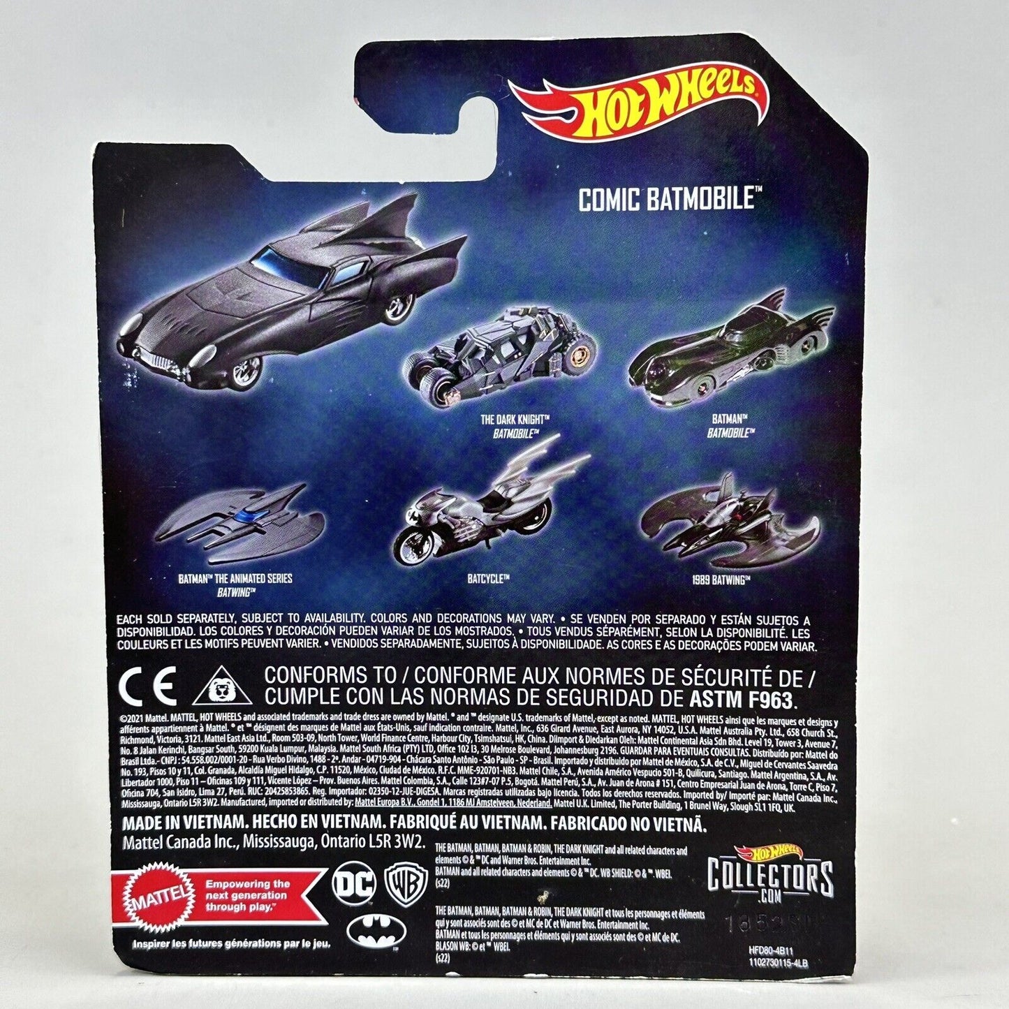 Hot Wheels 1:50 Scale Batman The Animated Series Batwing & Comic Batmobile