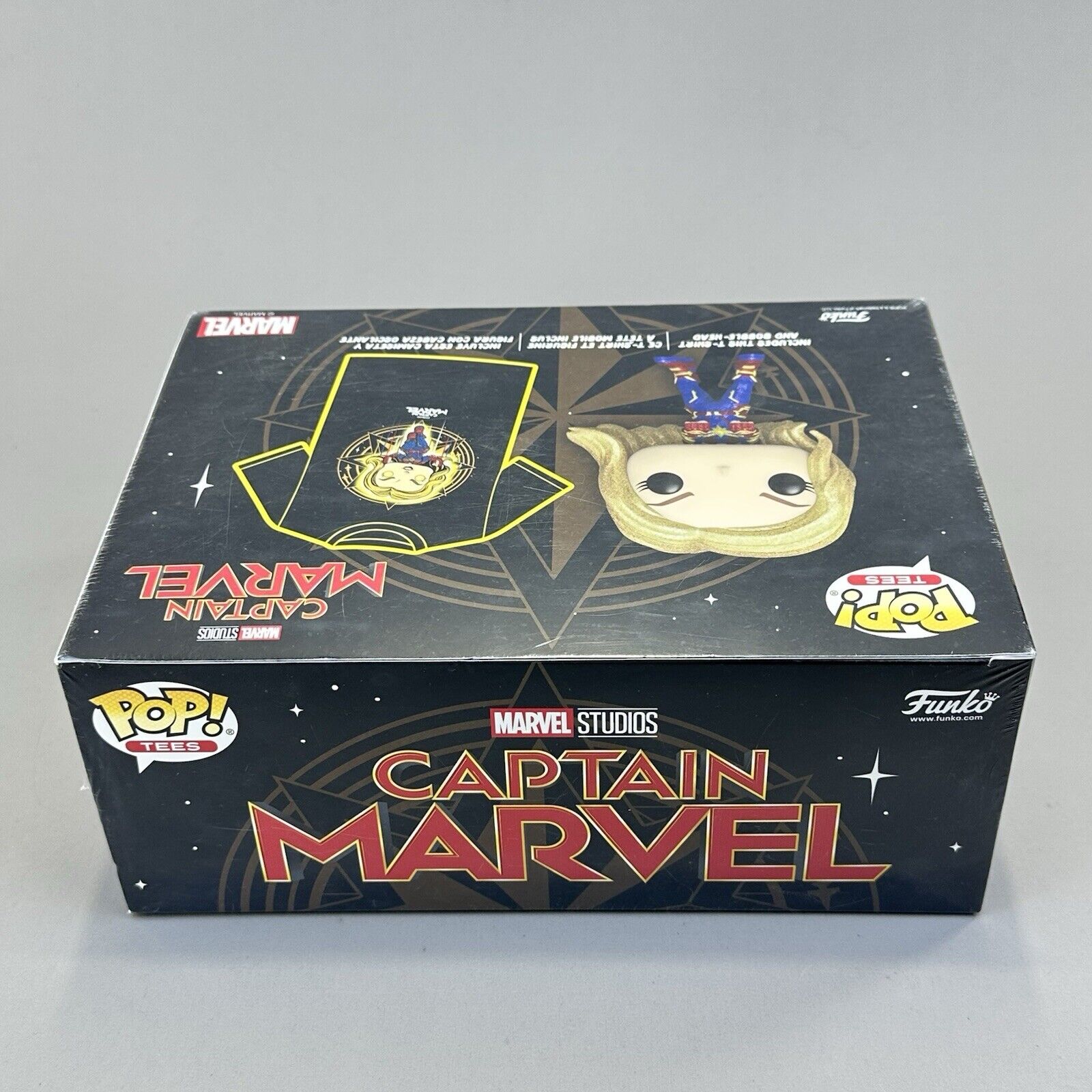 Funko Pop! Tees - Marvel Captain Marvel Size Medium T-Shirt w/ Pop Vinyl Figure