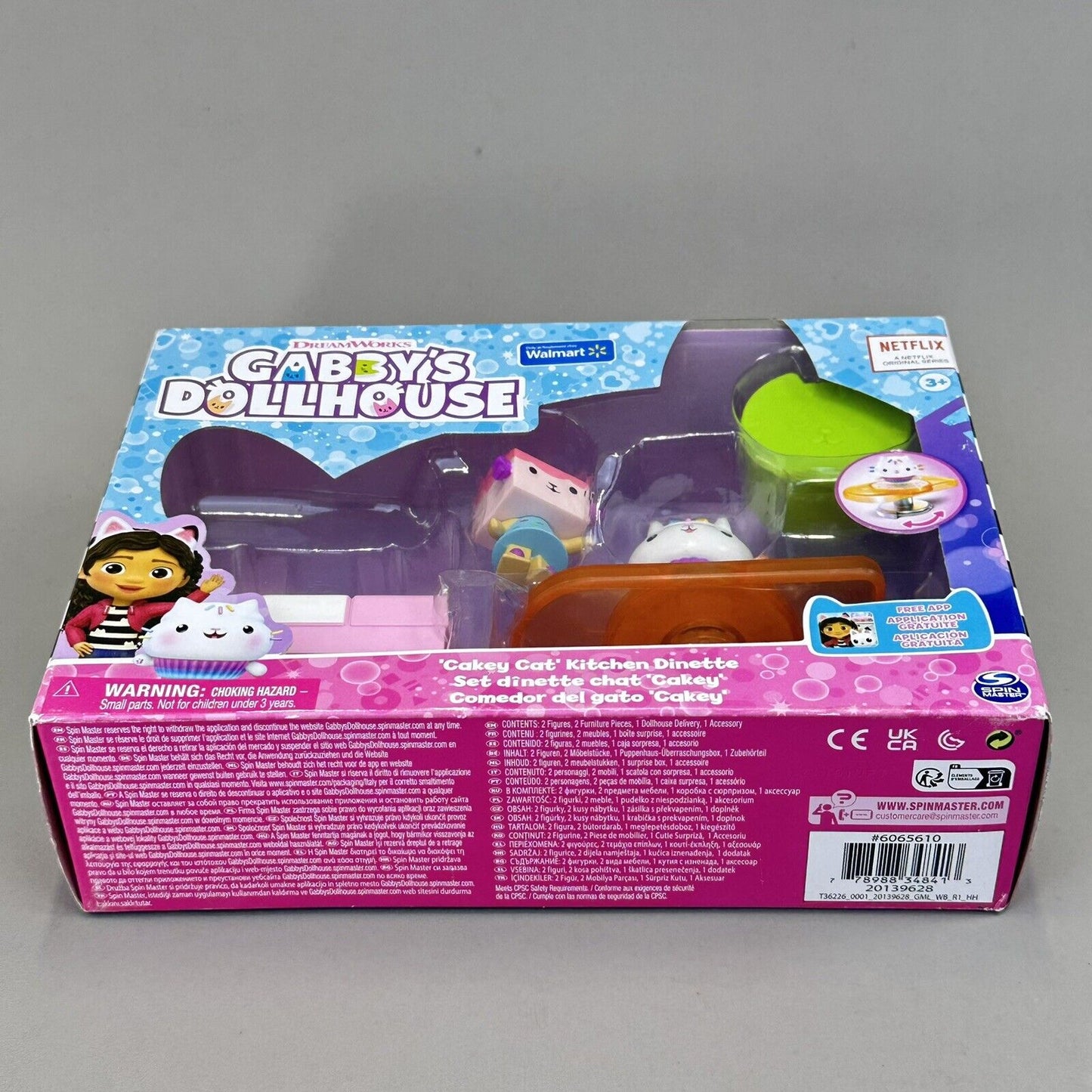 Gabby's Dollhouse Cakey Cat Baby Box Kitchen Dinette Set Exclusive - Brand New