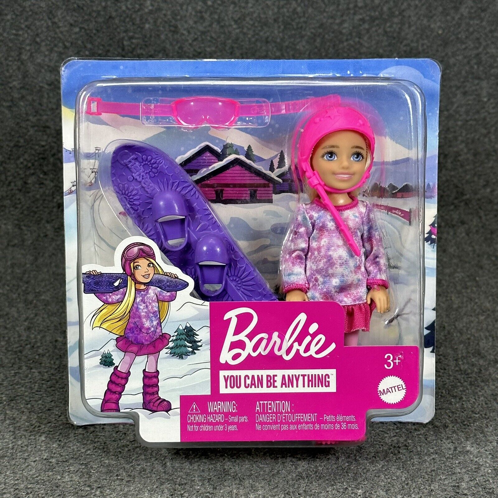 Barbie You Can Be Anything Chelsea Doll w/ Snowboard & Accessories - Brand New