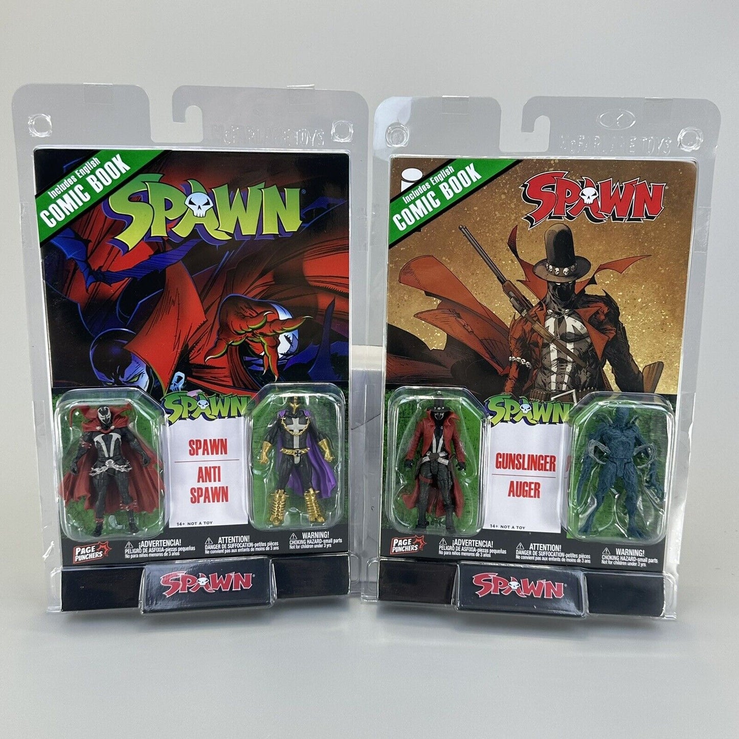 McFarlane Page Punchers 3" Figure 2-Pks Spawn vs. Anti-Spawn & Gunslinger Spawn