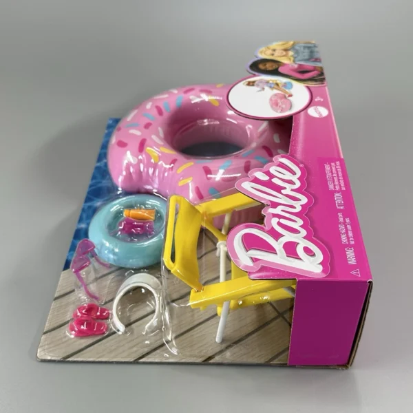 Barbie Pool Day Accessory Set Float Chair Sunglasses Tablet Drink & More - New - Image 4