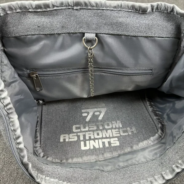 Star Wars Backpack Galaxy's Edge Droid Depot Automaton Astromech Disney Grey Bag - Image 6